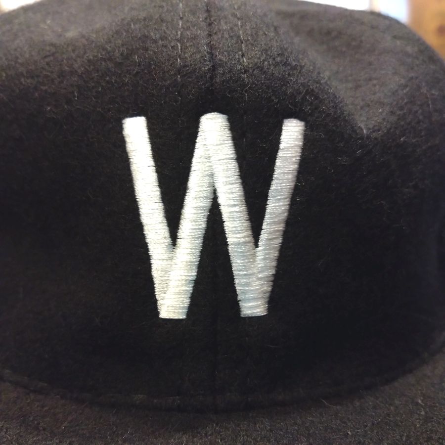 EBBETS FIELD FLANNELS / TEAM - 1926 WASHINGTON SENATORS / BLACK / WOOL FELT / MADE IN USA