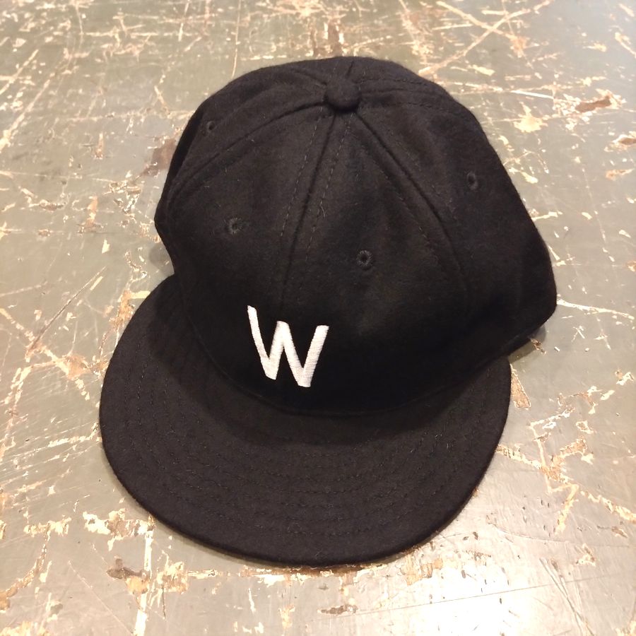 EBBETS FIELD FLANNELS / TEAM - 1926 WASHINGTON SENATORS / BLACK / WOOL FELT / MADE IN USA
