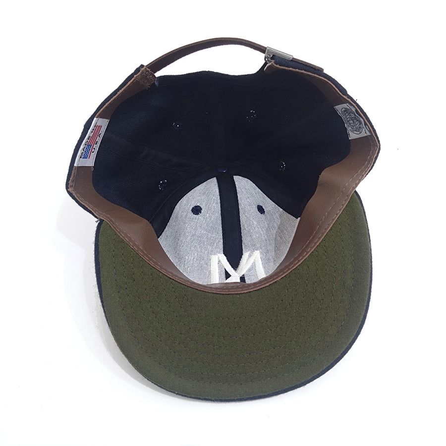 COOPERSTOWN BALL CAP / 1935 NEWYORK BLACK YANKEES / NAVY / WOOL FLANNEL / LEATHER STRAP / MADE IN USA