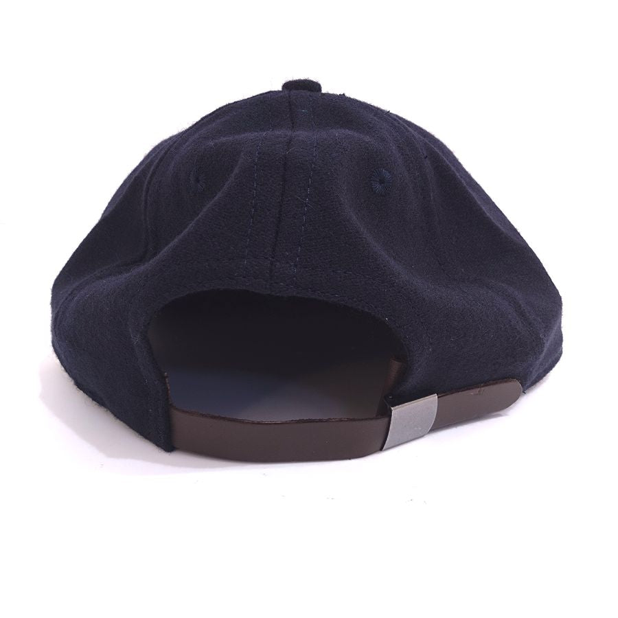 COOPERSTOWN BALL CAP / 1942 Kansas City Monarchs / NAVY / FELT / WOOL FLANNEL / LEATHER STRAP / MADE IN USA