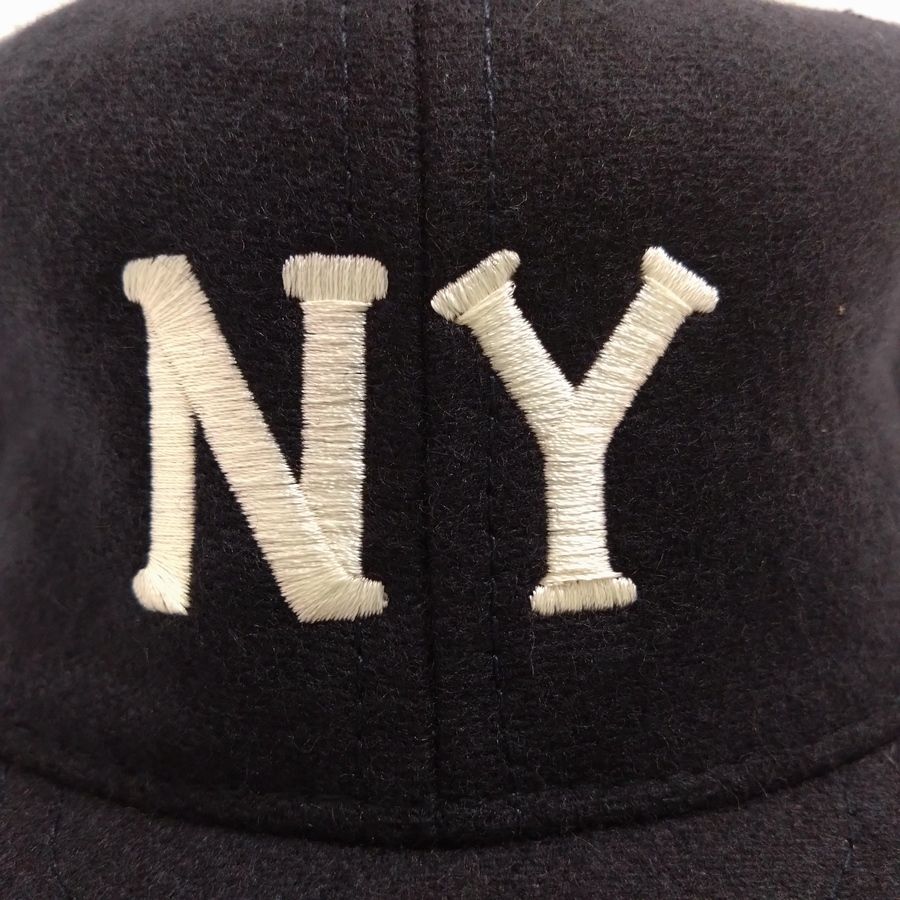 COOPERSTOWN BALL CAP / 1936 NEWYORK BLACK YANKEES / NAVY / WOOL FLANNEL / LEATHER STRAP / MADE IN USA