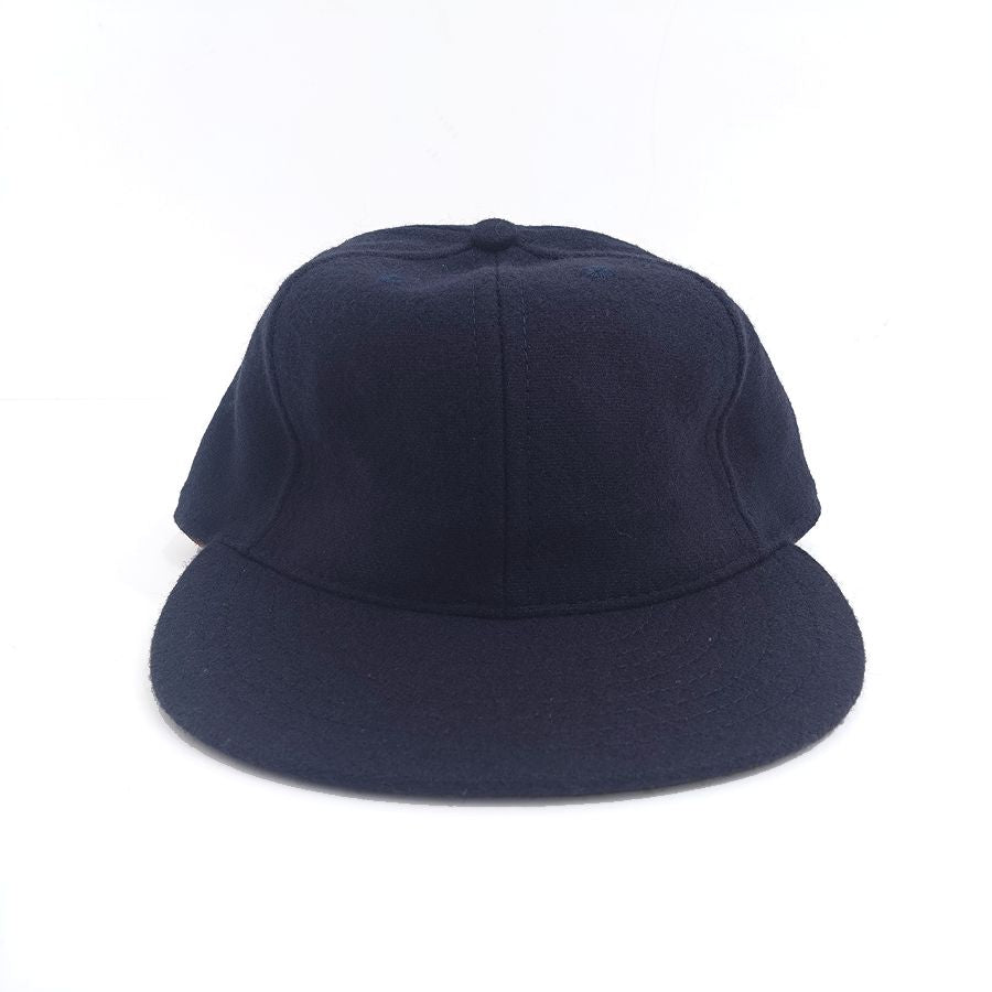 COOPERSTOWN BALL CAP / SOLID / NAVY / LEATHER STRAP / MADE IN USA
