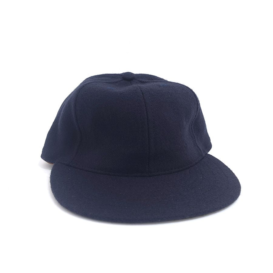 COOPERSTOWN BALL CAP / SOLID / NAVY / LEATHER STRAP / MADE IN USA