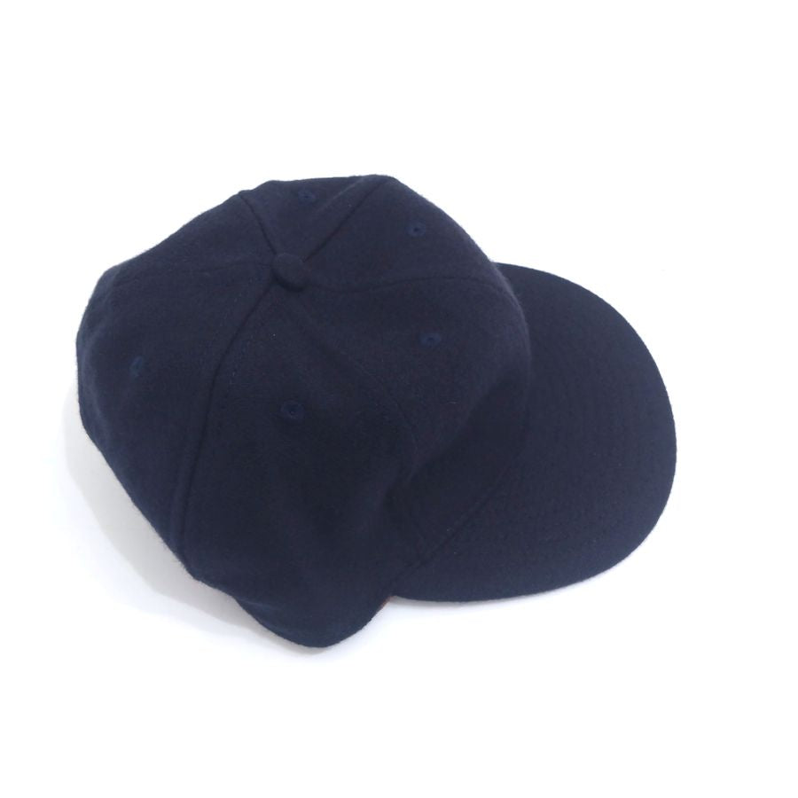 COOPERSTOWN BALL CAP / SOLID / NAVY / LEATHER STRAP / MADE IN USA