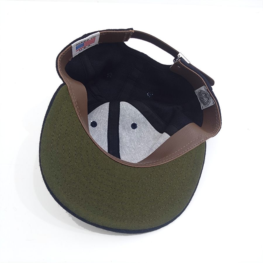COOPERSTOWN BALL CAP / 1955 BROOKLYN DODGERS / NAVY / WOOL FLANNEL / LEATHER STRAP / MADE IN USA