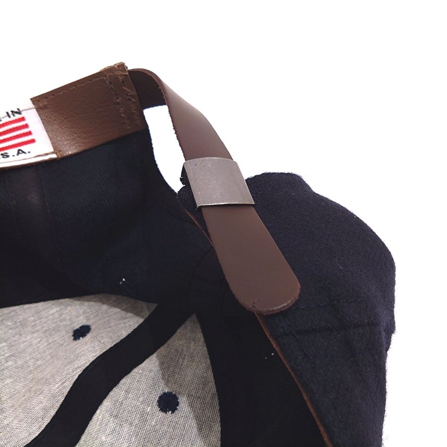 COOPERSTOWN BALL CAP / 1915 BROOKLYN TIP TOPS / NAVY / WOOL FLANNEL / LEATHER STRAP / MADE IN USA