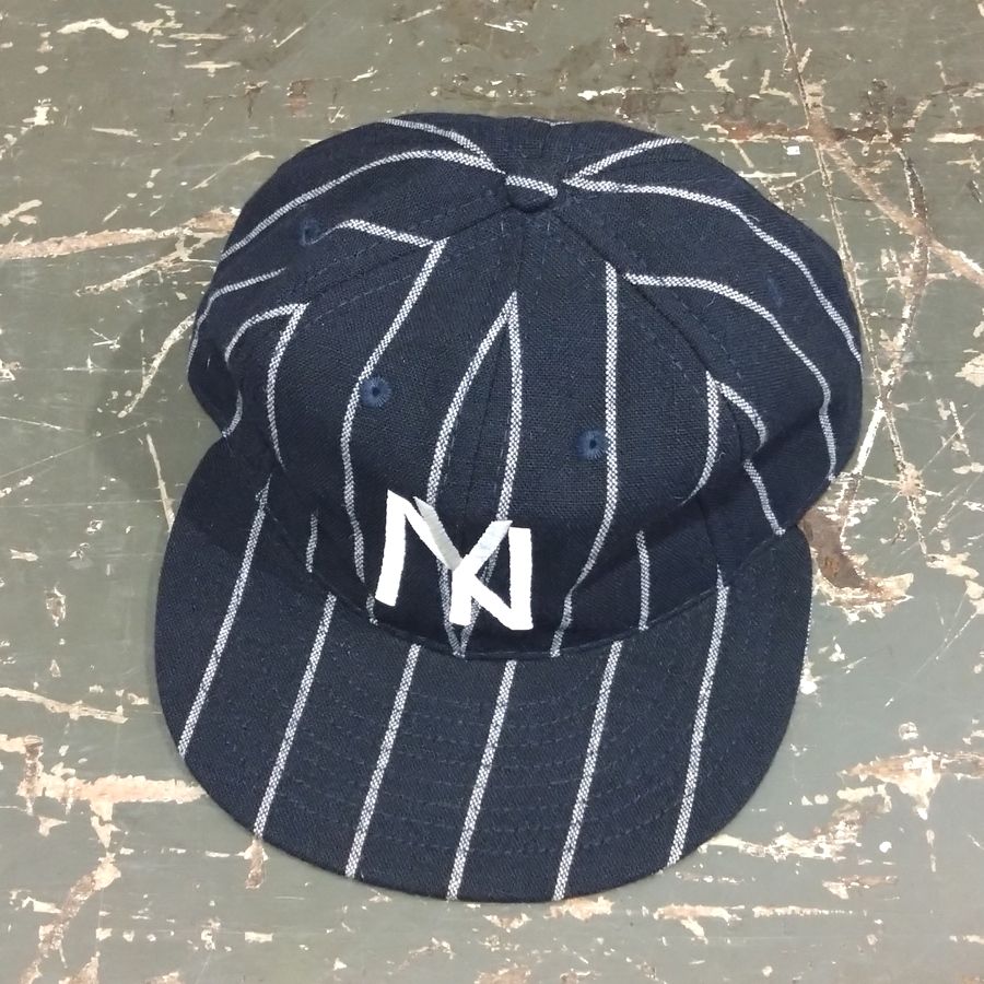 EBBETS FIELD FLANNELS / TEAM -1935 NEYYORK BLACK YANKEES / PINSTRIPE: Navy×Cream / Wool Flannels / MADE IN USA