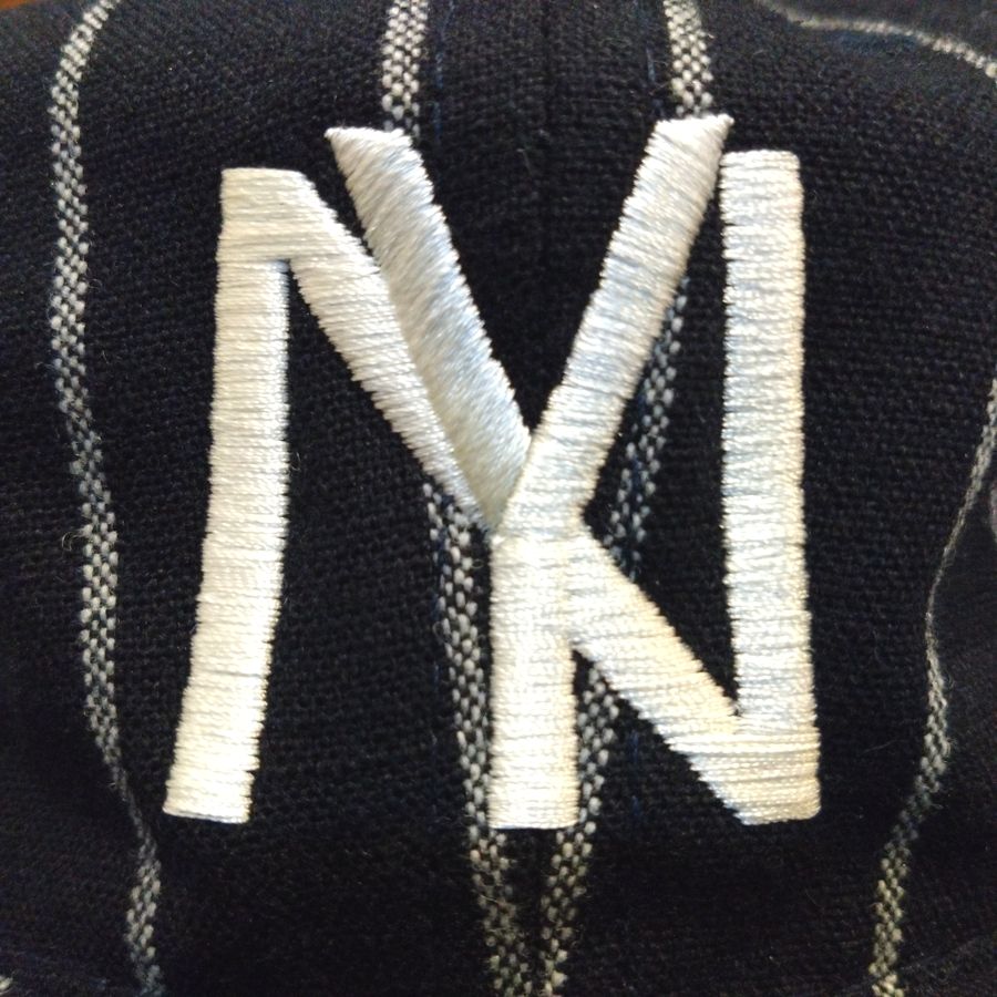 EBBETS FIELD FLANNELS / TEAM -1935 NEYYORK BLACK YANKEES / PINSTRIPE: Navy×Cream / Wool Flannels / MADE IN USA