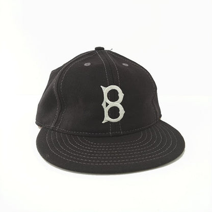 COOPERSTOWN BALL CAP / 1947 Baltimore Elite Giants / BLACK / WOOL FLANNEL / ELASTIC / MADE IN USA