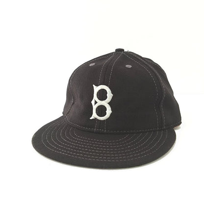 COOPERSTOWN BALL CAP / 1947 Baltimore Elite Giants / BLACK / WOOL FLANNEL / ELASTIC / MADE IN USA