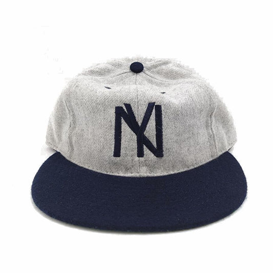 COOPERSTOWN BALL CAP / 1935 NEWYORK BLACK YANKEES / 2TONE(GRAY×NAVY) / Wool Flannel / MADE IN USA