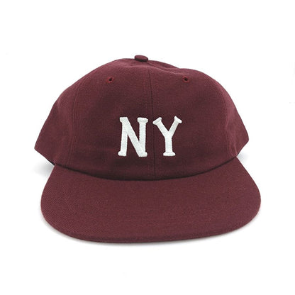 COOPERSTOWN BALL CAP / 1936 NEWYORK BLACK YANKEES / WOOLSAGE / SNAP / MAROON / MADE IN USA