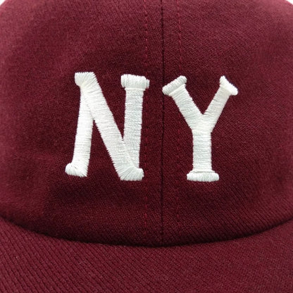 COOPERSTOWN BALL CAP / 1936 NEWYORK BLACK YANKEES / WOOLSAGE / SNAP / MAROON / MADE IN USA