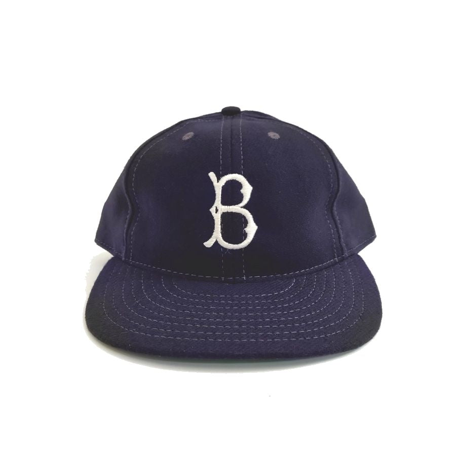 COOPERSTOWN BALL CAP / 1955 BROOKLYN DODGERS / NAVY / WOOL FLANNEL / FITTED / 2 SIZE / MADE IN USA