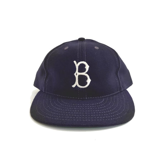 COOPERSTOWN BALL CAP / 1955 BROOKLYN DODGERS / NAVY / WOOL FLANNEL / FITTED / 2 SIZE / MADE IN USA