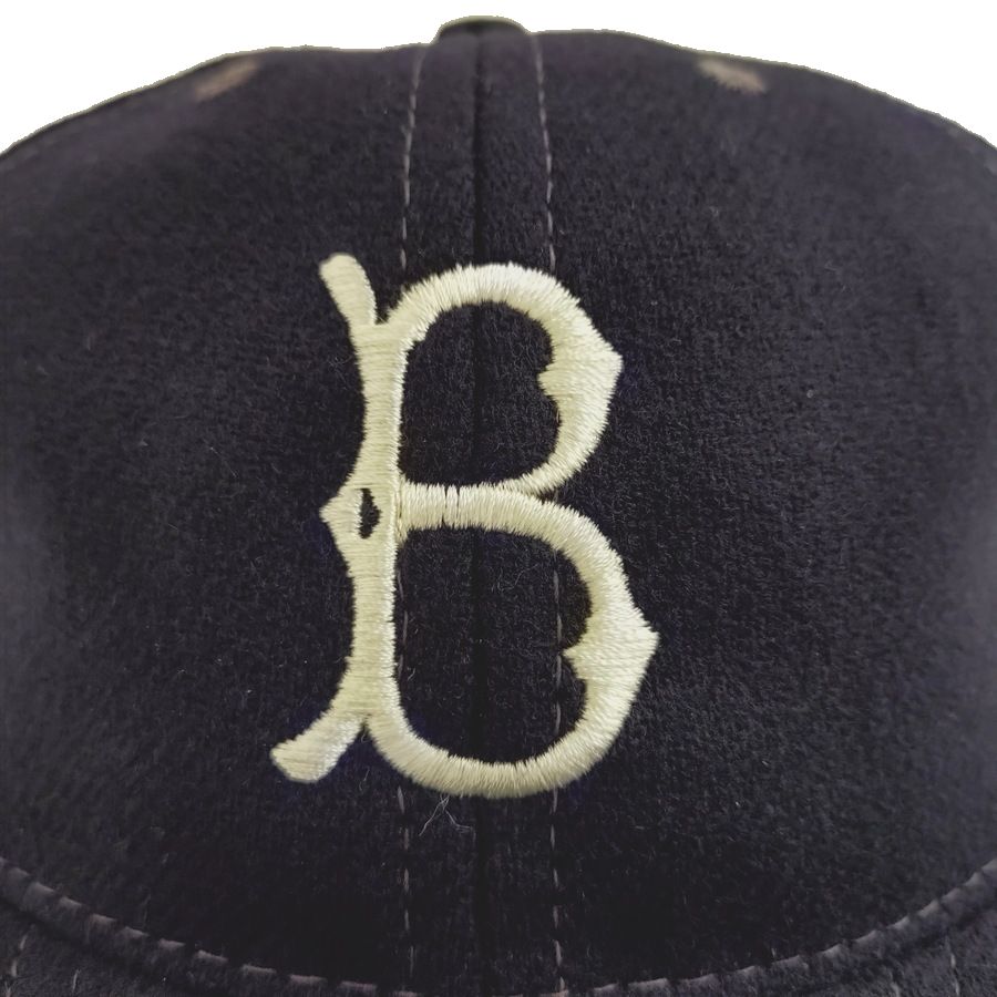 COOPERSTOWN BALL CAP / 1955 BROOKLYN DODGERS / NAVY / WOOL FLANNEL / FITTED / 2 SIZE / MADE IN USA