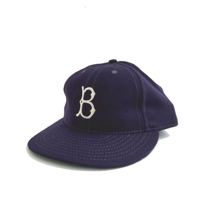 COOPERSTOWN BALL CAP / 1955 BROOKLYN DODGERS / NAVY / WOOL FLANNEL / FITTED / 2 SIZE / MADE IN USA