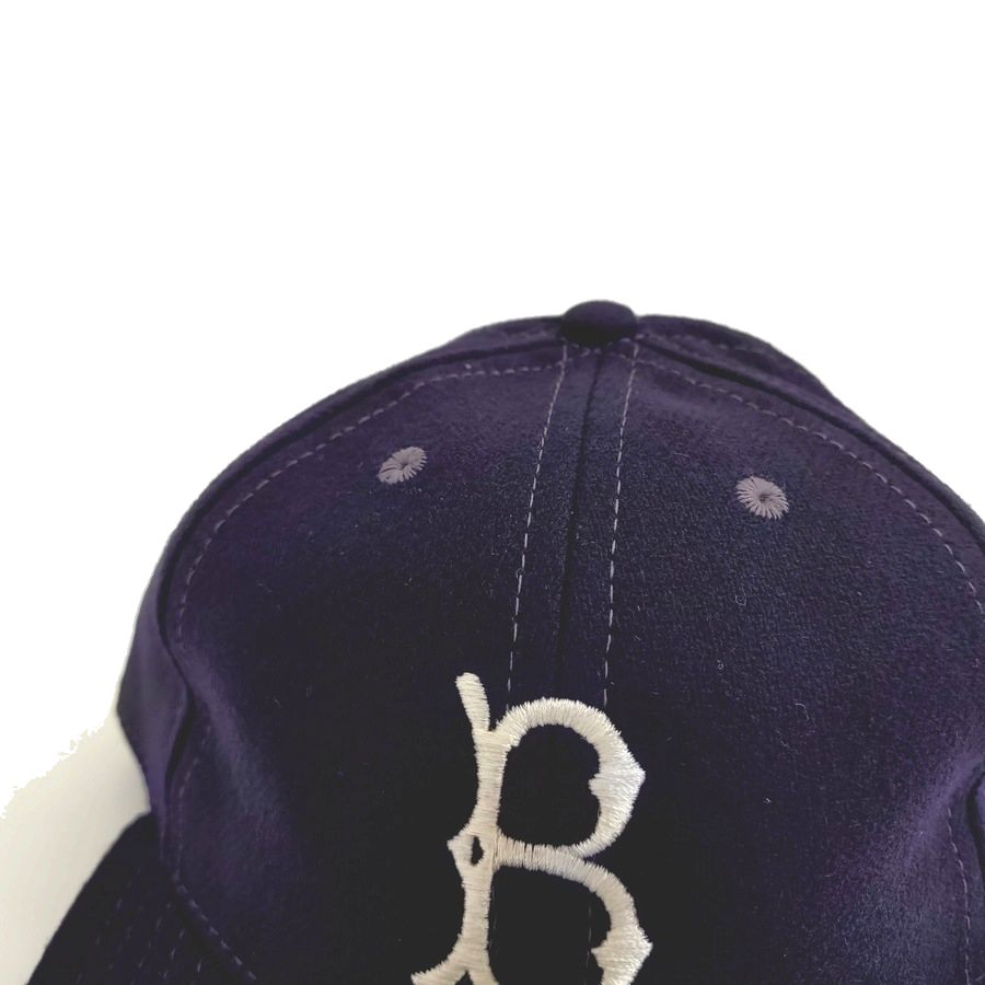 COOPERSTOWN BALL CAP / 1955 BROOKLYN DODGERS / NAVY / WOOL FLANNEL / FITTED / 2 SIZE / MADE IN USA