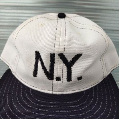COOPERSTOWN BALL CAP / N.Y.(NEWYORK) / 2-TONE BASEBALL CAP / STITCH / WHITE×BLACK / ORGINAL S / SNAP / EXCLUSIVE / MADE IN USA