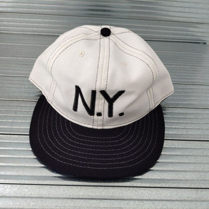 COOPERSTOWN BALL CAP / N.Y.(NEWYORK) / 2-TONE BASEBALL CAP / STITCH / WHITE×BLACK / ORGINAL S / SNAP / EXCLUSIVE / MADE IN USA