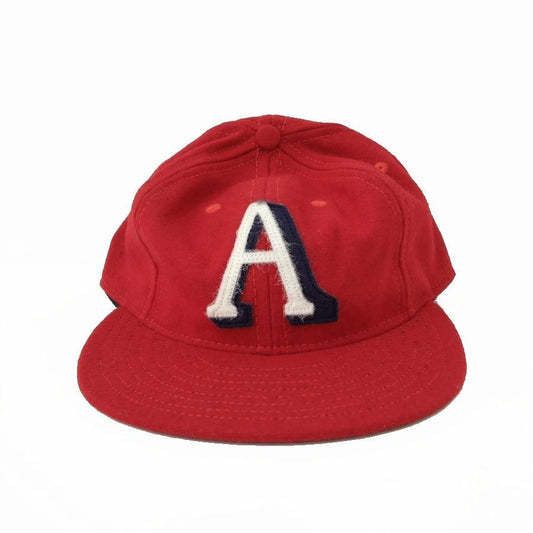 COOPERSTOWN BALL CAP / 1939 ATLANTA CRACKETS / RED / WOOL FLANNEL / FITTED / 3SIZE / MADE IN USA