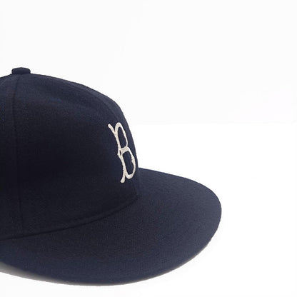 COOPERSTOWN BALL CAP / 1955 BROOKLYN DODGERS / NAVY / WOOL FLANNEL / LEATHER STRAP / MADE IN USA