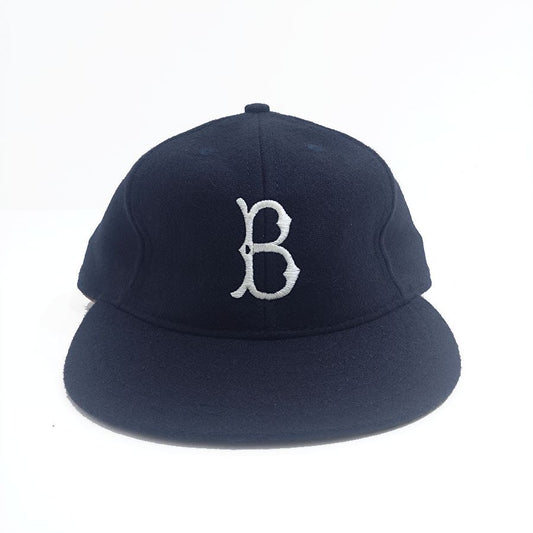 COOPERSTOWN BALL CAP / 1955 BROOKLYN DODGERS / NAVY / WOOL FLANNEL / LEATHER STRAP / MADE IN USA
