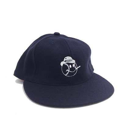 COOPERSTOWN BALL CAP / 1971 CHARLIES PRIMARY / EXCLUSIVE / NAVY / WOOL FLANNEL / LEATHER STRAP / MADE IN USA