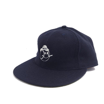 COOPERSTOWN BALL CAP / 1971 CHARLIES PRIMARY / EXCLUSIVE / NAVY / WOOL FLANNEL / LEATHER STRAP / MADE IN USA