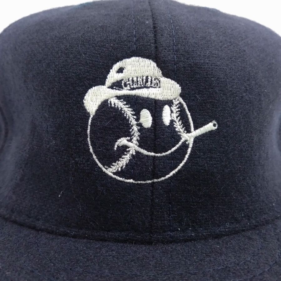 COOPERSTOWN BALL CAP / 1971 CHARLIES PRIMARY / EXCLUSIVE / NAVY / WOOL FLANNEL / LEATHER STRAP / MADE IN USA