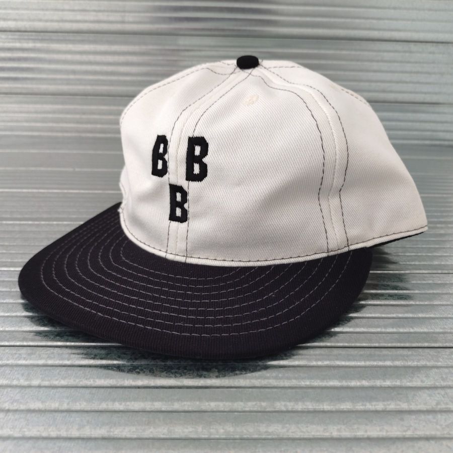 COOPERSTOWN BALL CAP / 1948 BIRMINGHAM BLACK BARONS / 2-TONE BASEBALL CAP / STITCH / WHITE×BLACK / ORGINAL S / SNAP / EXCLUSIVE / MADE IN USA