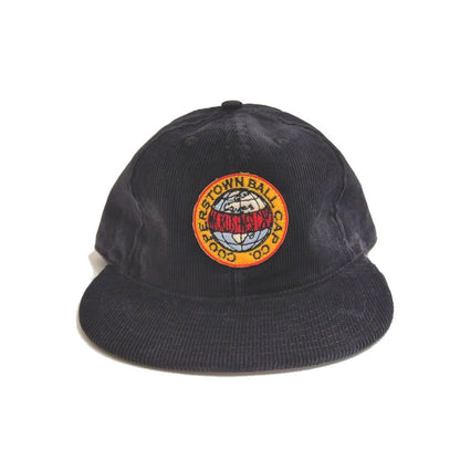COOPERSTOWN BALL CAP / CORDUROY CAP / COOPERS PATCH  / BLACK / SOFT VISOR / PATCH / SPECIAL ORDER MODEL / MADE IN USA