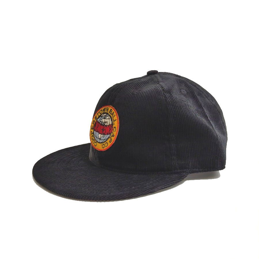 COOPERSTOWN BALL CAP / CORDUROY CAP / COOPERS PATCH  / BLACK / SOFT VISOR / PATCH / SPECIAL ORDER MODEL / MADE IN USA