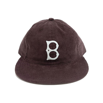 COOPERSTOWN BALL CAP / CORDUROY CAP / 1947 BALTIMORE ELITE GIANTS / BROWN / SOFT VISOR / FELT / SPECIAL ORDER MODEL / MADE IN USA