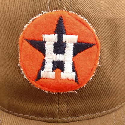 COOPERSTOWN BALL CAP / HOUSTON ASTROS / VINTAGE PATCH / BRUSHED COTTON TWILL / SOFT VISOR / SNAP / BLACK / SPECIAL ORDER MODEL / MADE IN USA