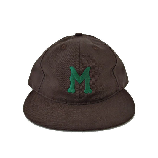 COOPERSTOWN BALL CAP / 1912 MACON PEACHES / BRUSHED COTTON TWILL / SOFT VISOR / D-RING / DARK BROWN / MADE IN USA