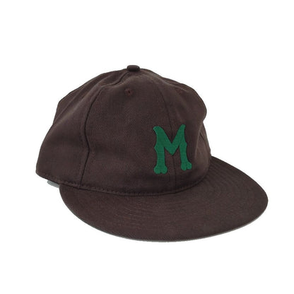 COOPERSTOWN BALL CAP / 1912 MACON PEACHES / BRUSHED COTTON TWILL / SOFT VISOR / D-RING / DARK BROWN / MADE IN USA