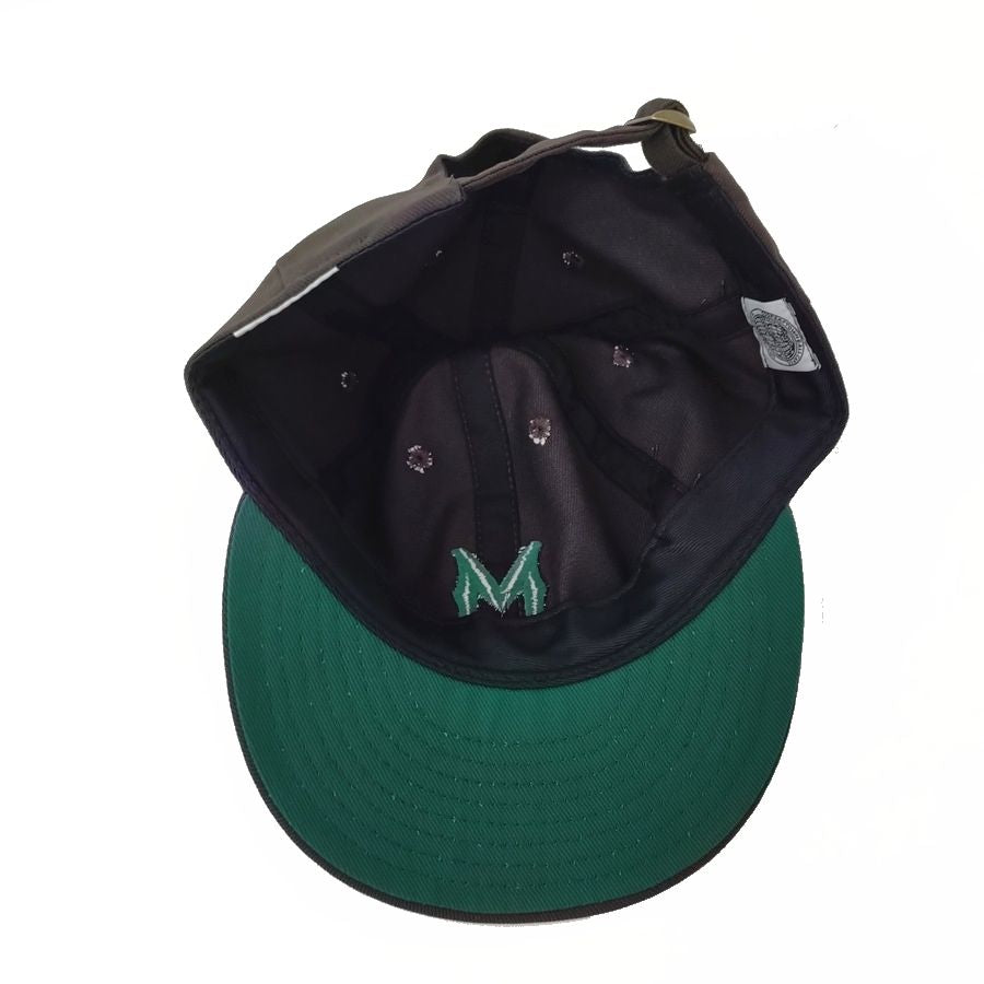 COOPERSTOWN BALL CAP / 1912 MACON PEACHES / BRUSHED COTTON TWILL / SOFT VISOR / D-RING / DARK BROWN / MADE IN USA