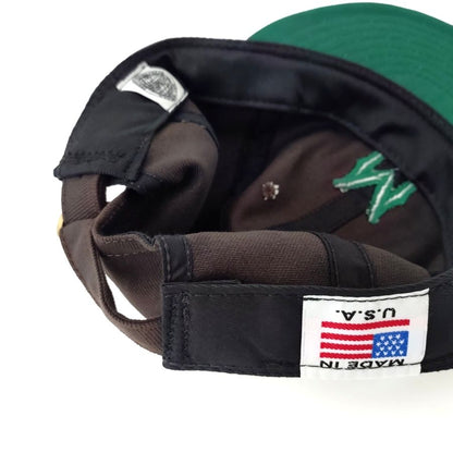 COOPERSTOWN BALL CAP / 1912 MACON PEACHES / BRUSHED COTTON TWILL / SOFT VISOR / D-RING / DARK BROWN / MADE IN USA