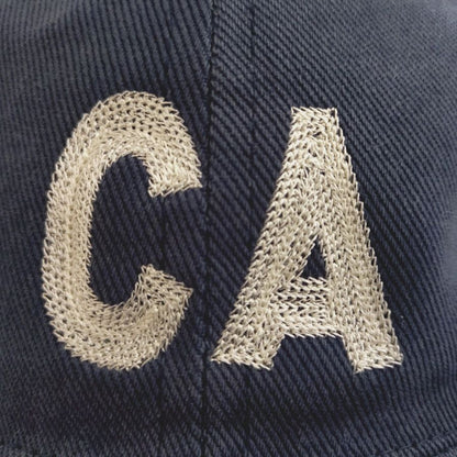 COOPERSTOWN BALL CAP / CALIFORNIA(CA) / BEEFY BRUSHED BULL DENIM CAP / NAVY/ 12OZ / MADE IN USA