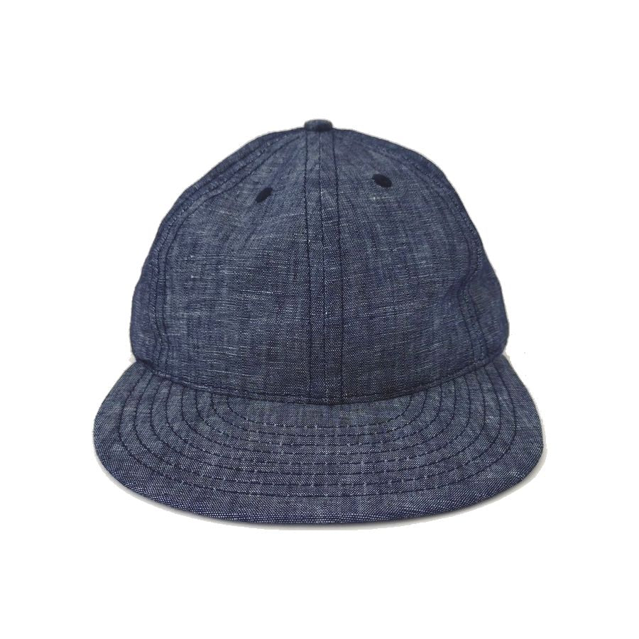 COOPERSTOWN BALL CAP / LINEN INDIGO CHAMBRAY CAP / SOLID / SOFT / SPECIAL ORDER MODEL /  MADE IN USA
