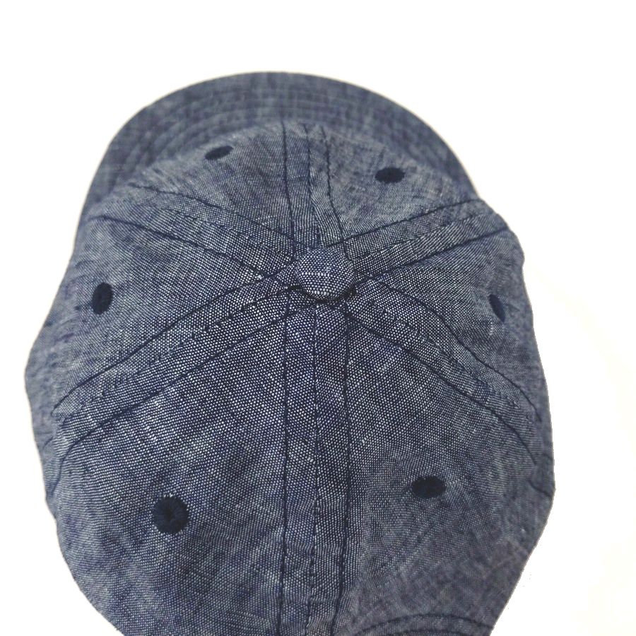 COOPERSTOWN BALL CAP / LINEN INDIGO CHAMBRAY CAP / SOLID / SOFT / SPECIAL ORDER MODEL /  MADE IN USA
