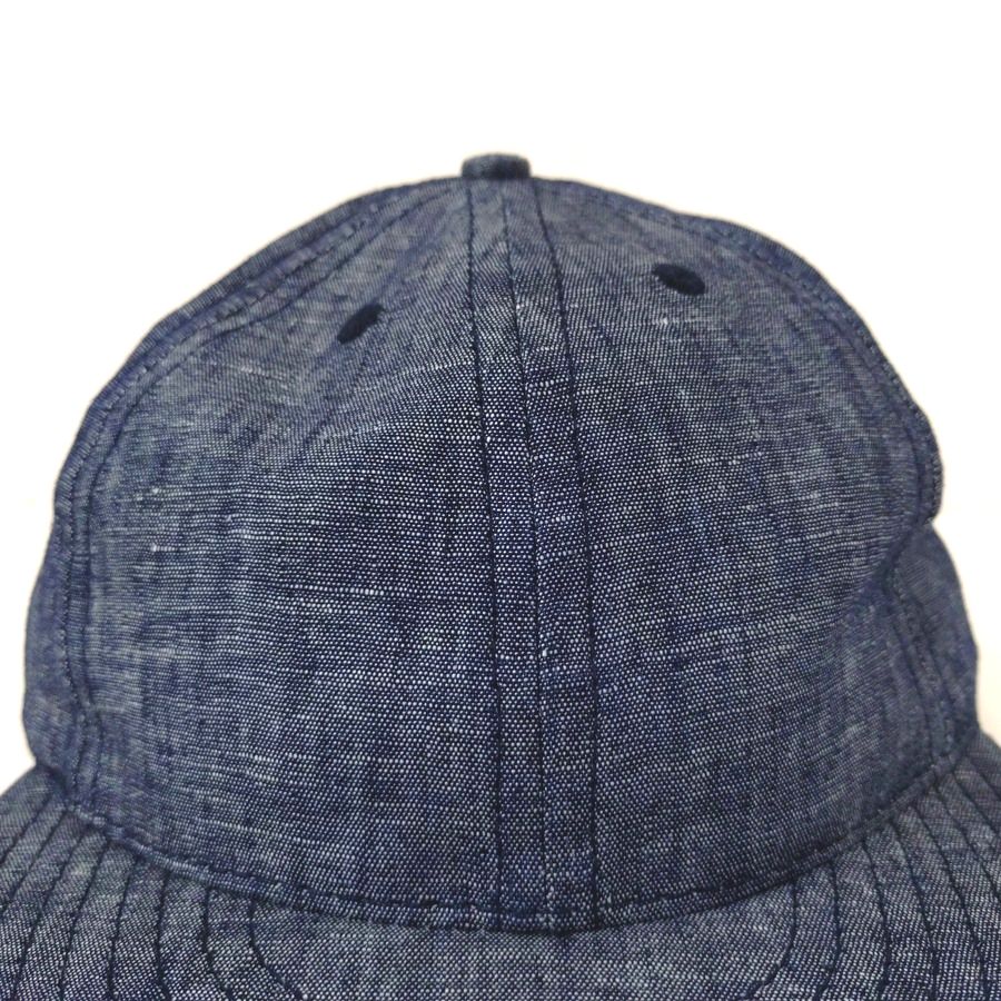 COOPERSTOWN BALL CAP / LINEN INDIGO CHAMBRAY CAP / SOLID / SOFT / SPECIAL ORDER MODEL /  MADE IN USA