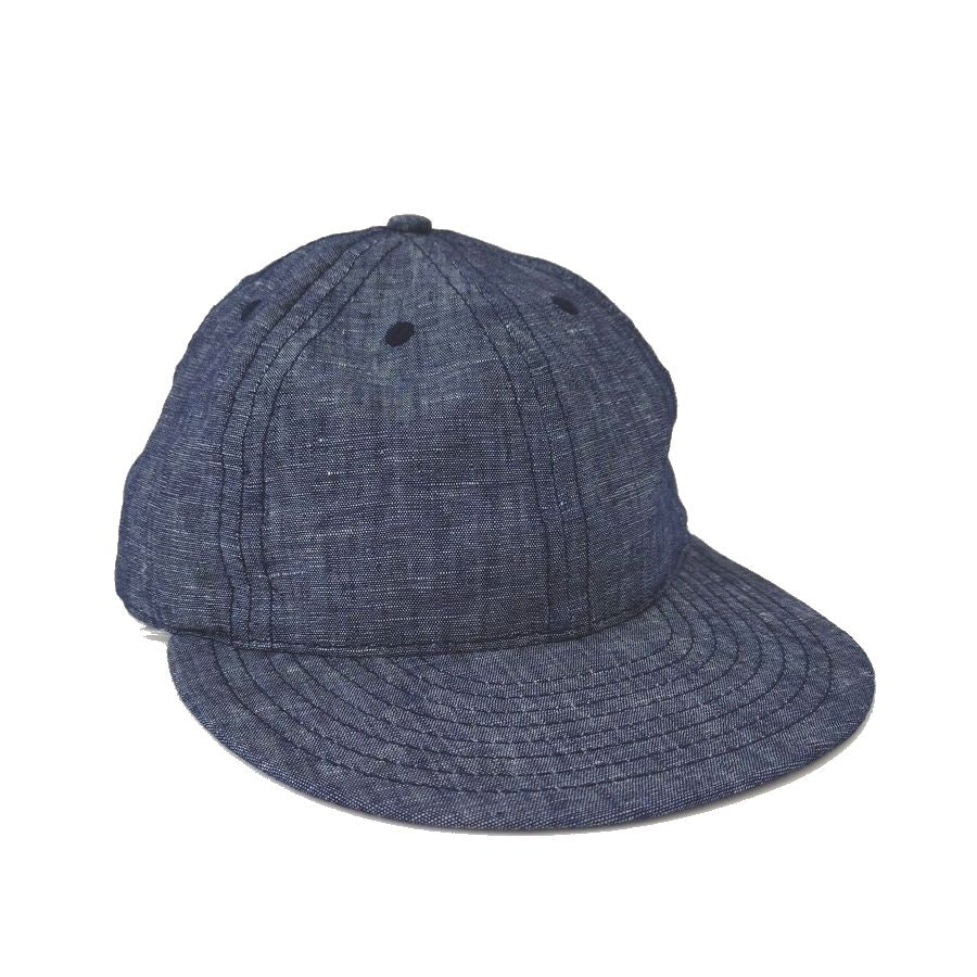 COOPERSTOWN BALL CAP / LINEN INDIGO CHAMBRAY CAP / SOLID / SOFT / SPECIAL ORDER MODEL /  MADE IN USA