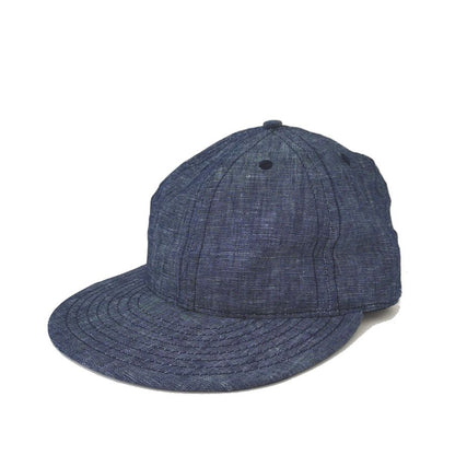 COOPERSTOWN BALL CAP / LINEN INDIGO CHAMBRAY CAP / SOLID / SOFT / SPECIAL ORDER MODEL /  MADE IN USA
