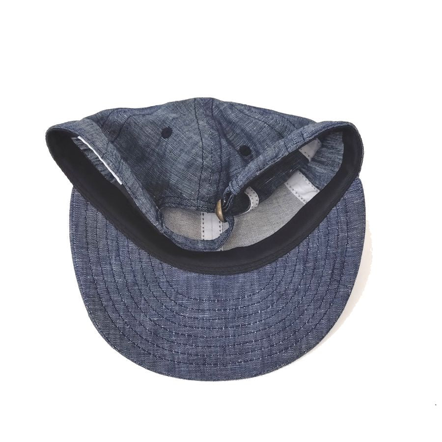 COOPERSTOWN BALL CAP / LINEN INDIGO CHAMBRAY CAP / SOLID / SOFT / SPECIAL ORDER MODEL /  MADE IN USA
