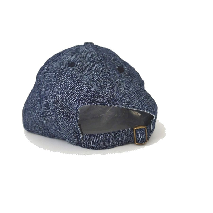 COOPERSTOWN BALL CAP / LINEN INDIGO CHAMBRAY CAP / SOLID / SOFT / SPECIAL ORDER MODEL /  MADE IN USA
