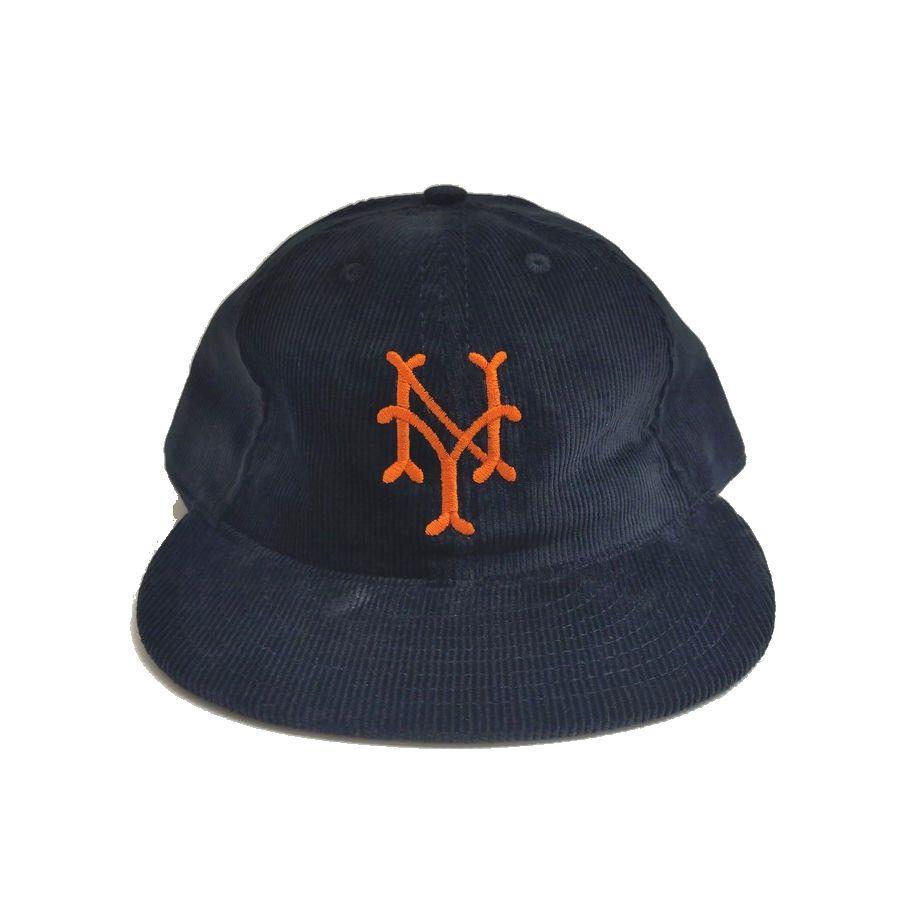 COOPERSTOWN BALL CAP / CORDUROY CAP /  1947 NEWYORK CUBANS / BLACK / SOFT VISOR / PATCH / SPECIAL ORDER MODEL / MADE IN USA