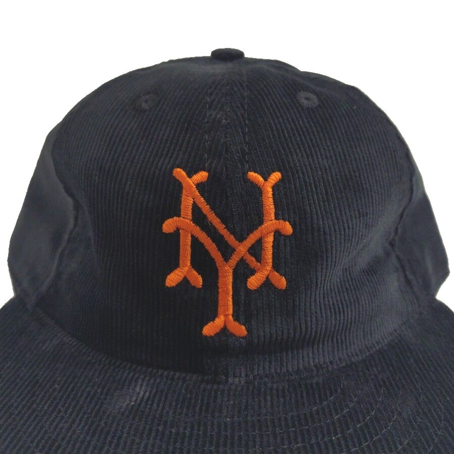 COOPERSTOWN BALL CAP / CORDUROY CAP /  1947 NEWYORK CUBANS / BLACK / SOFT VISOR / PATCH / SPECIAL ORDER MODEL / MADE IN USA