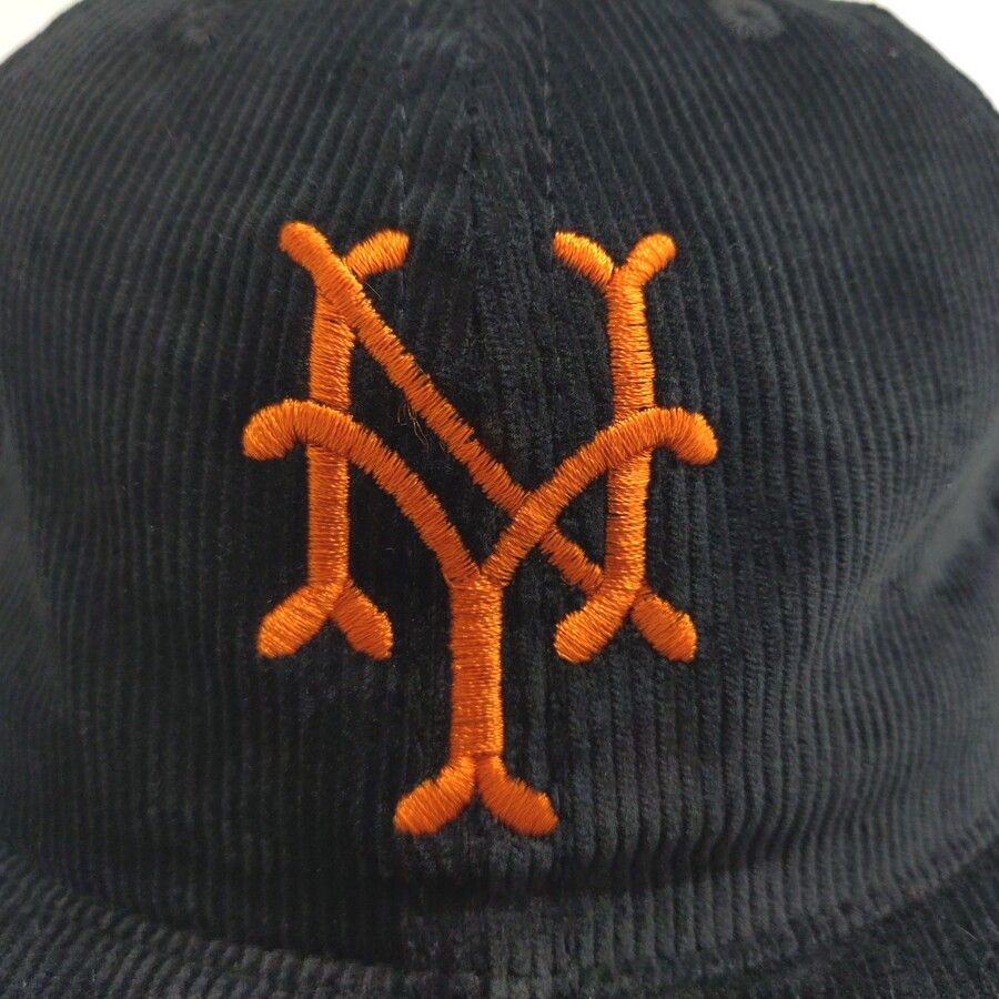COOPERSTOWN BALL CAP / CORDUROY CAP /  1947 NEWYORK CUBANS / BLACK / SOFT VISOR / PATCH / SPECIAL ORDER MODEL / MADE IN USA